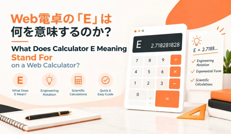 What Does Calculator E Meaning Stand For on a Web Calculator?